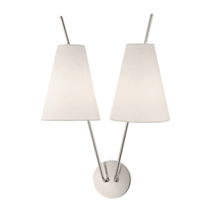 Milan 2 Light Wall Sconce-Hudson Valley-HVL-6322-PN-Wall LightingPolished Nickel-2-France and Son