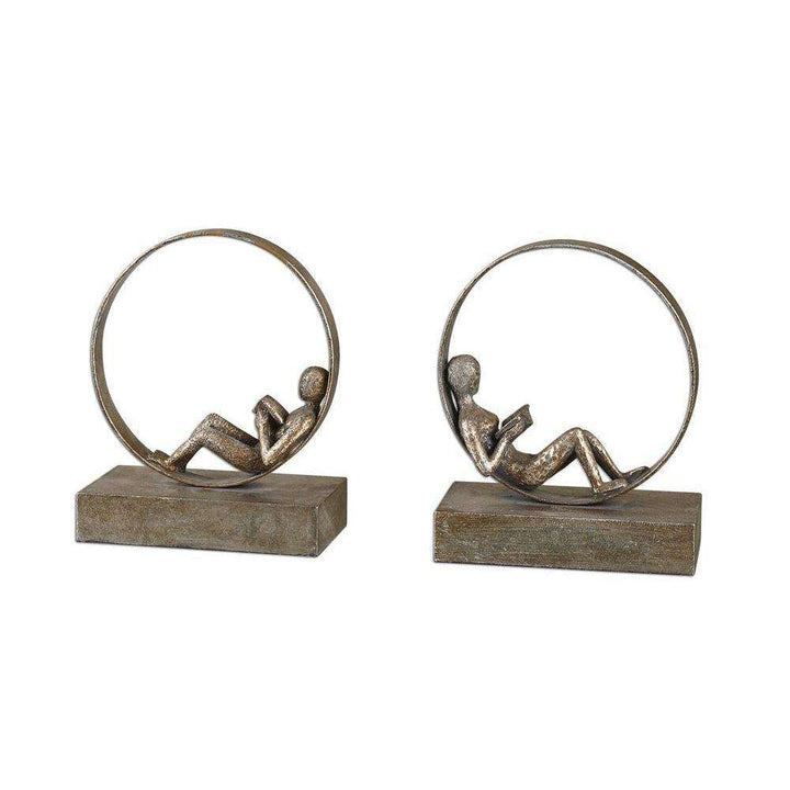 Lounging Readers Bookends-Uttermost-UTTM-19596-Bookends-1-France and Son