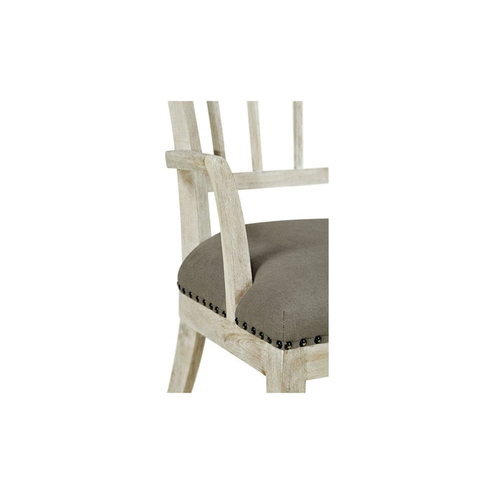 Lucillo Washed Acacia Carver Arm Chair-Jonathan Charles-JCHARLES-530204-AC-WAA-Dining Chairs-4-France and Son
