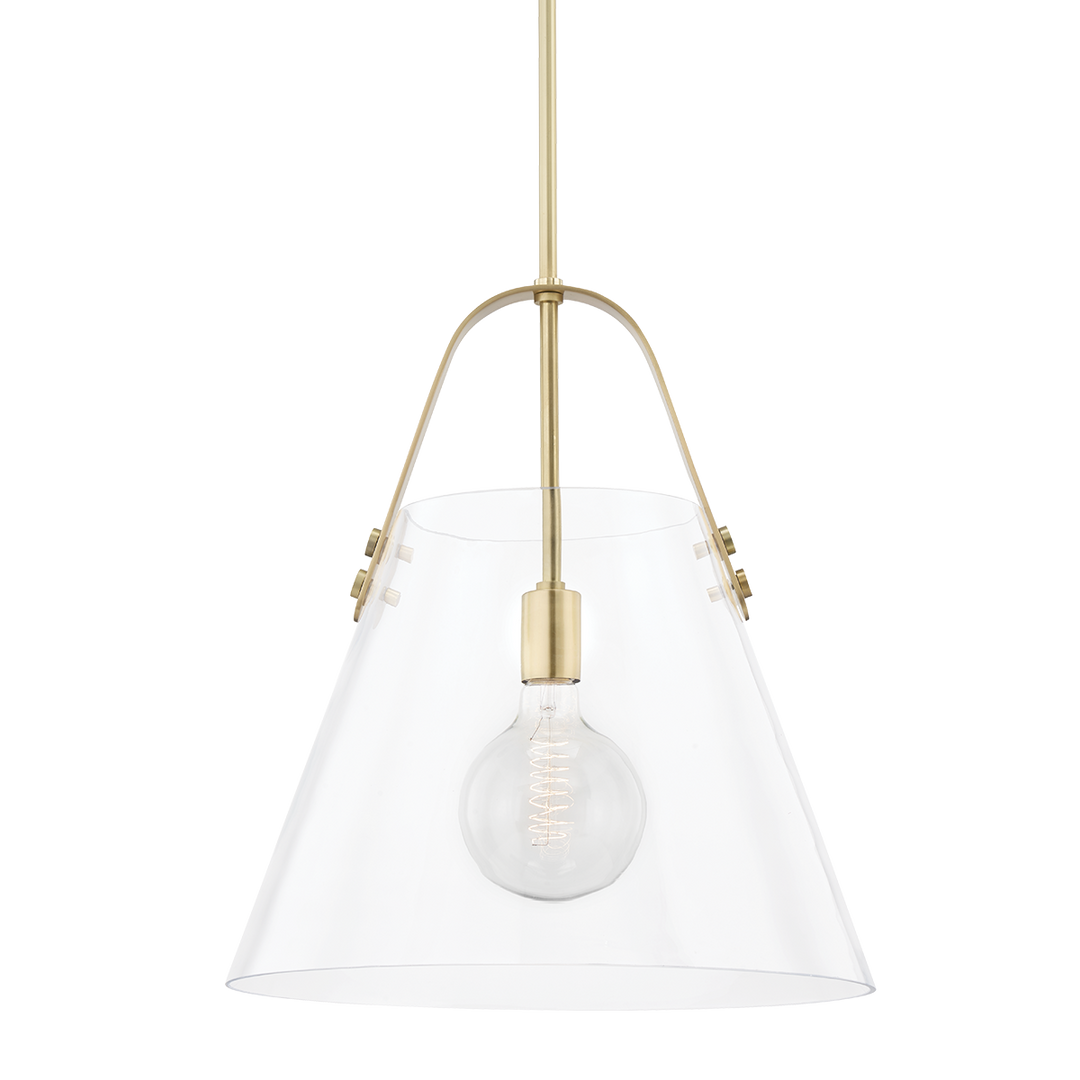 Karin 1 Light Extra Light Pendant-Mitzi-HVL-H162701XL-AGB-PendantsAged Brass-1-France and Son