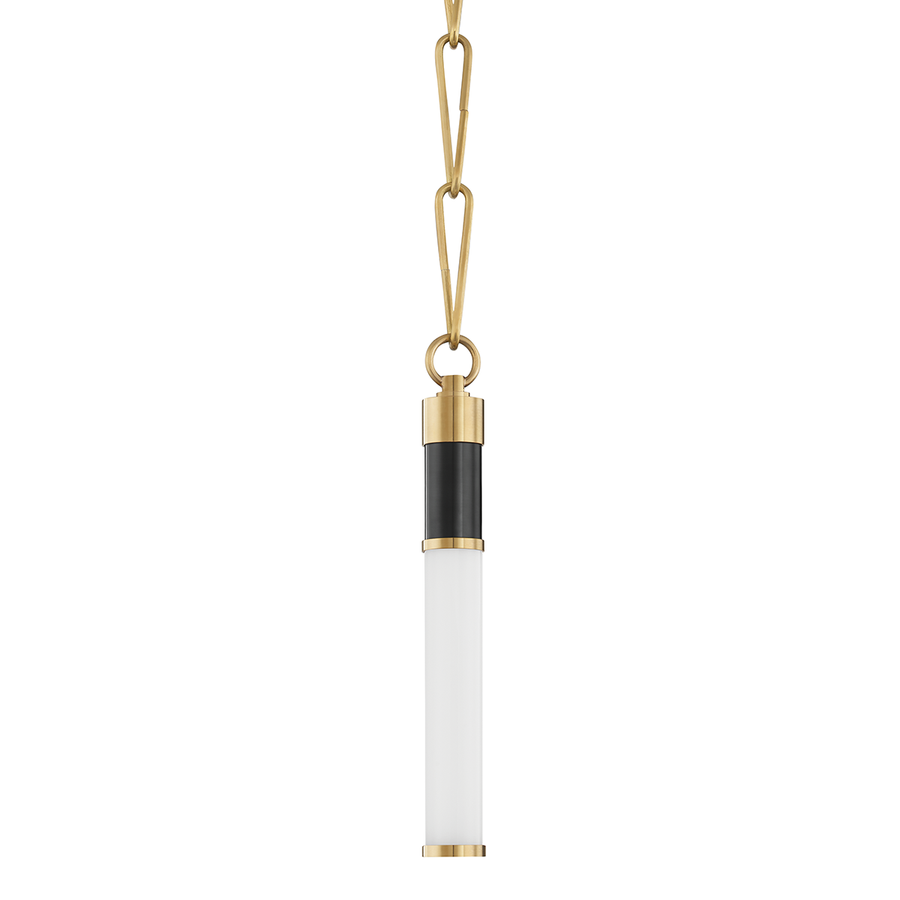 Huntington LED Pendant-Hudson Valley-HVL-7010-AOB-PendantsBrass-1-France and Son