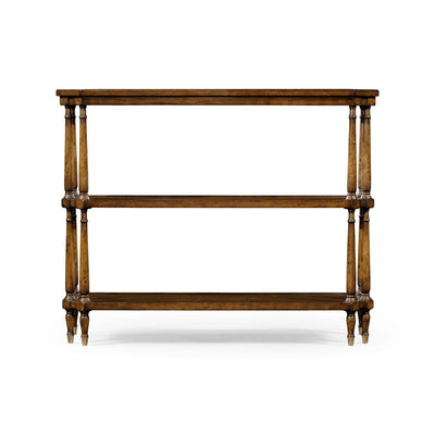 Antique Walnut Console on Baluster Legs-Jonathan Charles-JCHARLES-494026-WAL-Console Tables-3-France and Son