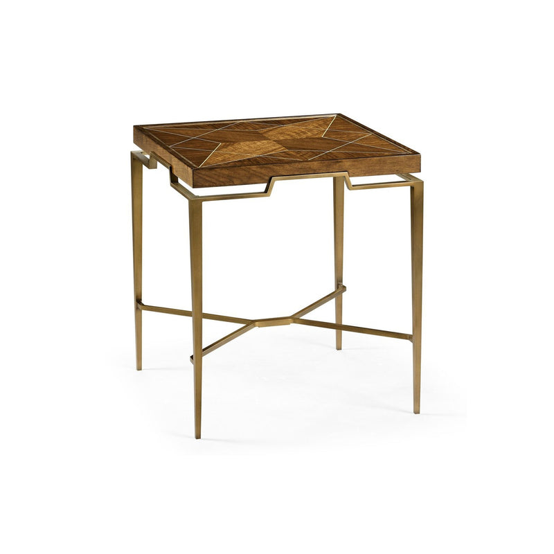 Toulouse End Table-Jonathan Charles-JCHARLES-500356-WTL-Side TablesWood Top Metal Inlays-6-France and Son