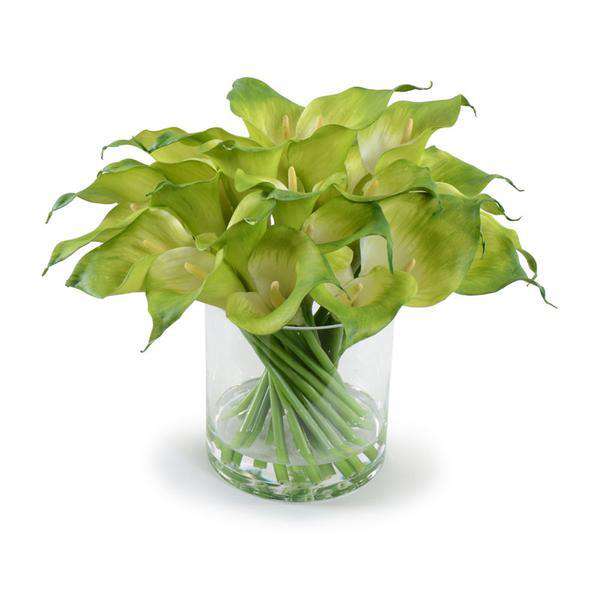 Green Calla Lily Arrangement-New Growth Designs-NGD-15016GR-Decor-1-France and Son