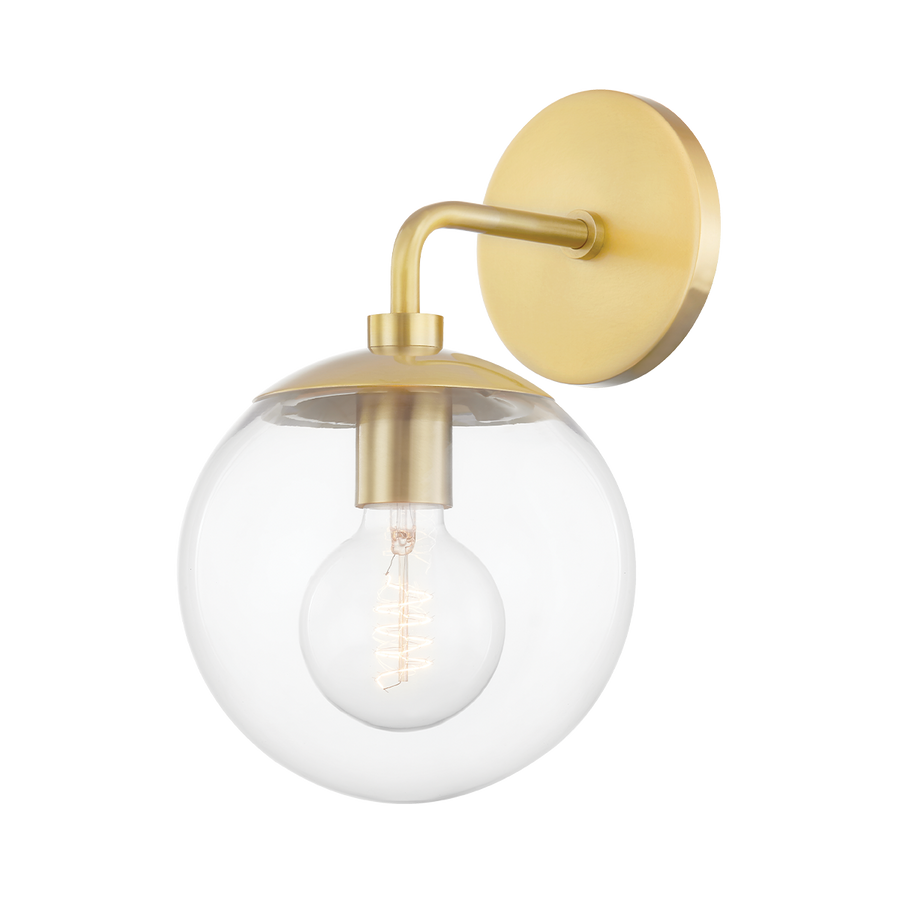 Meadow 1 Light Wall Scone-Mitzi-HVL-H503101-AGB-Outdoor Wall SconcesAged Brass-1-France and Son