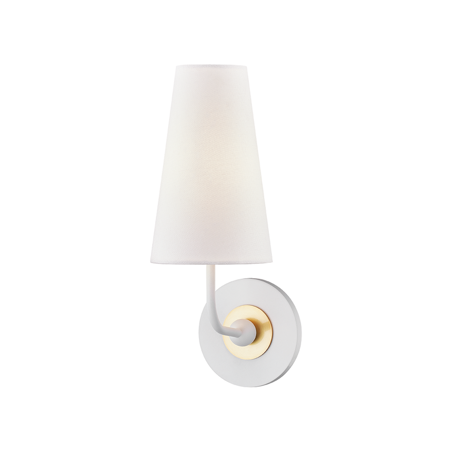 Merri 1 Light Wall Sconce-Mitzi-HVL-H318101-AGB/WH-Outdoor Wall SconcesAged Brass / Soft Of White-1-France and Son