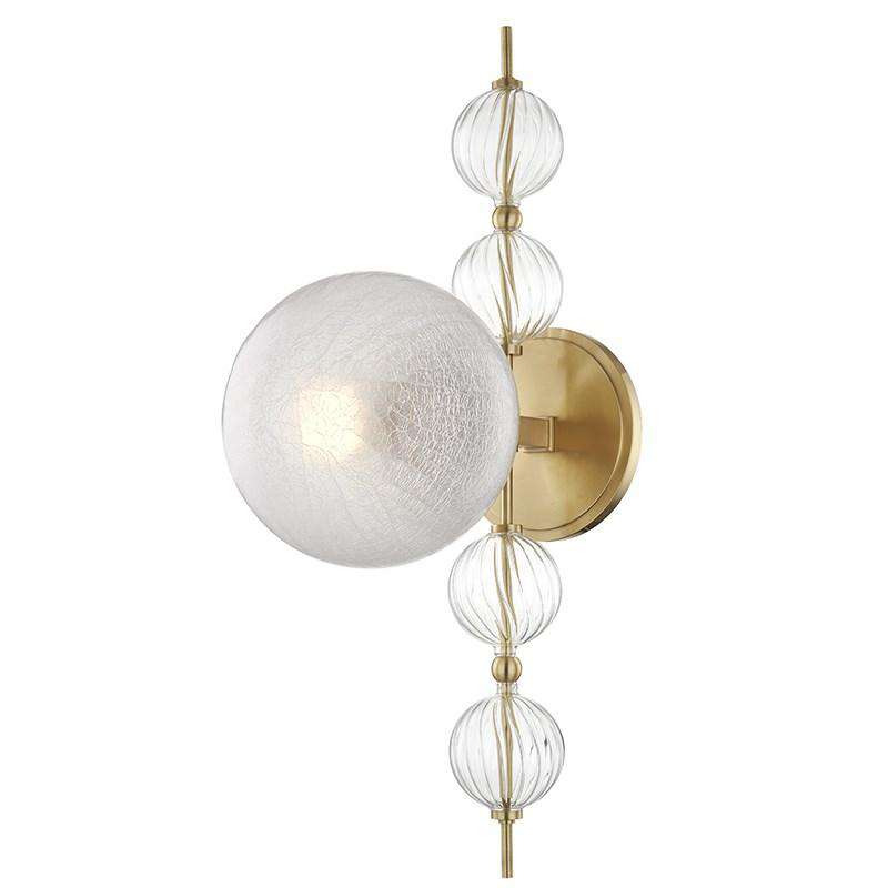Calypso 1 Light Wall Sconce-Hudson Valley-HVL-6400-AGB-Wall LightingAged Brass-1-France and Son