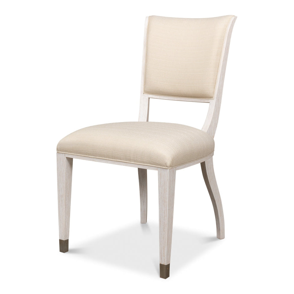 Elegant Dining Side Chair-SARREID-SARREID-60-156-6-Dining ChairsWhitewash White-1-France and Son