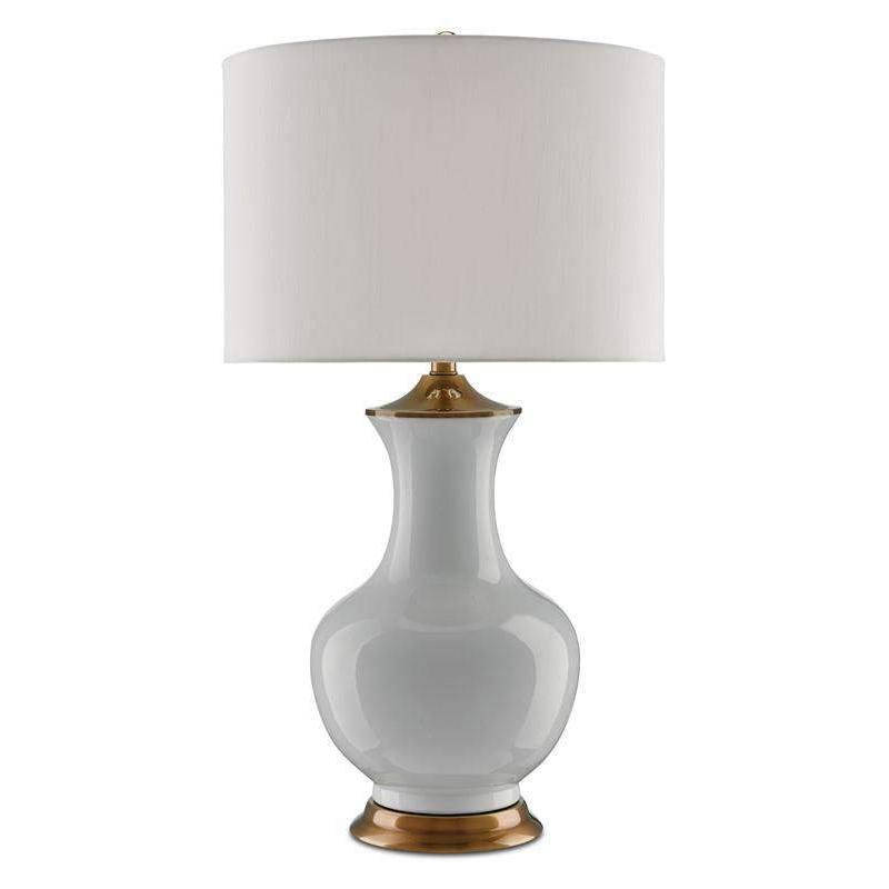 Lilou White Table Lamp-Currey-CURY-6000-0020-Table LampsWhite/Antique Brass-1-France and Son