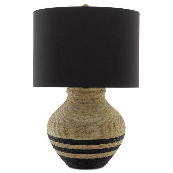 Hensen Table Lamp-Currey-CURY-6000-0427-Table LampsNatural/Satin Black-4-France and Son