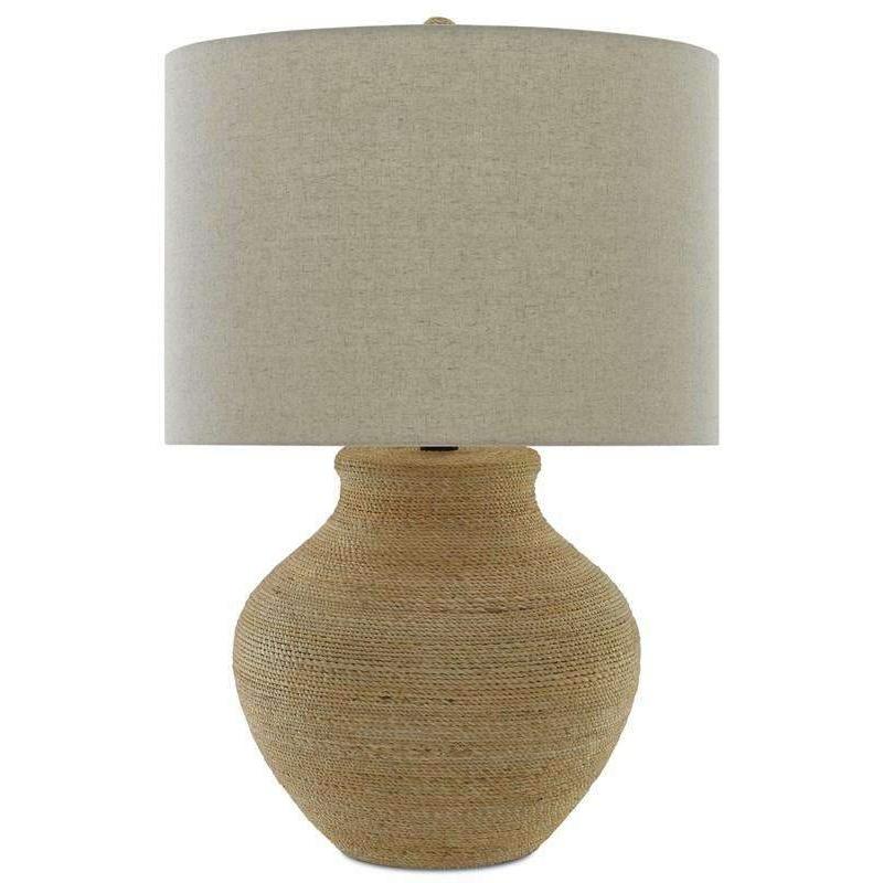 Hensen Table Lamp-Currey-CURY-6000-0427-Table LampsNatural/Satin Black-2-France and Son