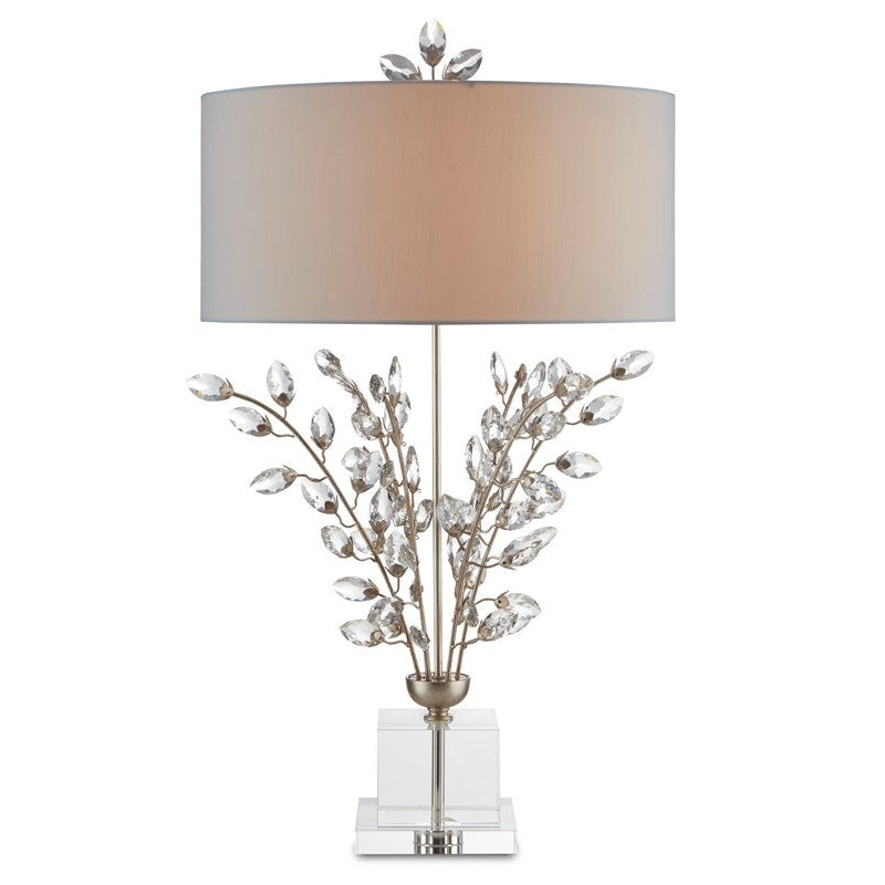 Forget-Me-Not Silver Table Lamp-Currey-CURY-6000-0727-Table Lamps-1-France and Son