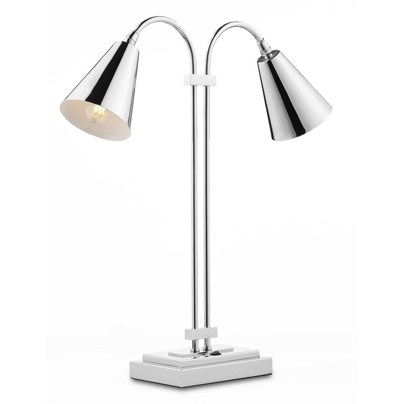 Symmetry Double Desk Lamp-Currey-CURY-6000-0783-Table LampsSilver-2-France and Son