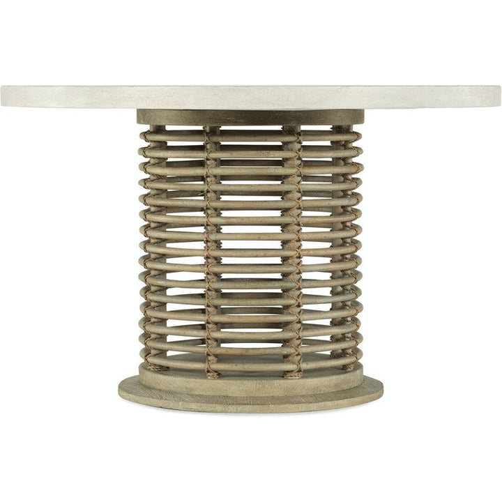 Surfrider 60in Rattan Round Dining Table-Hooker-HOOKER-6015-75213-80-Dining Tables-4-France and Son