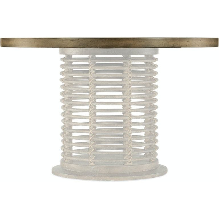 Surfrider 48in Rattan Round Dining Table-Hooker-HOOKER-6015-75203-80-Dining TablesLight Wood-10-France and Son