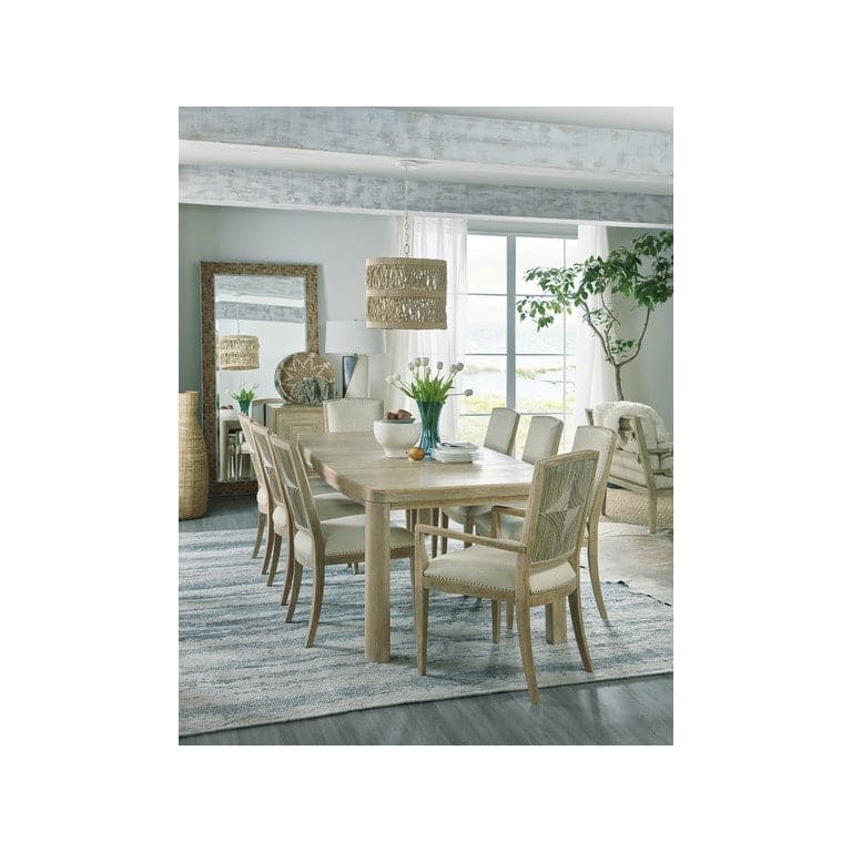 Surfrider Rectangle parsons Dining Table w/1-18in leaf-Hooker-HOOKER-6015-75207-80-Dining Tables-3-France and Son