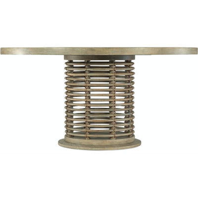 Surfrider 60in Rattan Round Dining Table-Hooker-HOOKER-6015-75213-80-Dining Tables-1-France and Son