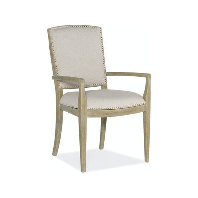 Carved Back Arm Chair-Hooker-HOOKER-6015-75401-80-Dining ChairsLight Wood-2-France and Son