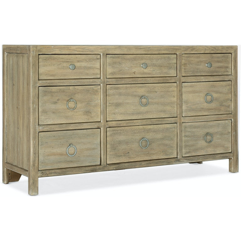 Nine-Drawer Dresser-Hooker-HOOKER-6015-90202-80-DressersDrift Wood-4-France and Son