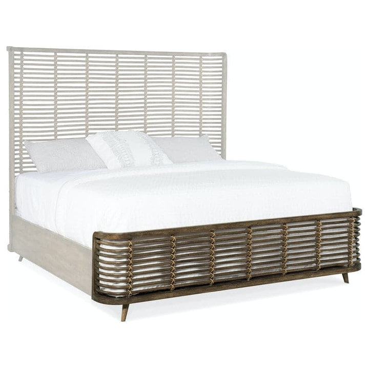 Surfrider Rattan Bed - King-Hooker-HOOKER-6015-90266-80-BedsLight Wood-11-France and Son