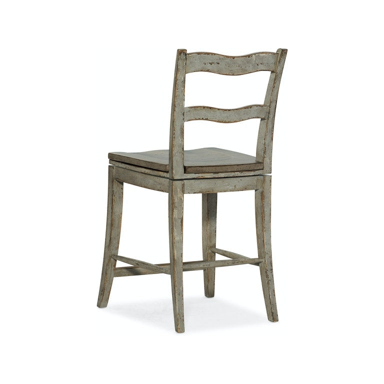 La Riva Ladder Back Swivel Counter Stool-Hooker-HOOKER-6025-75350-90-Dining Chairs-3-France and Son