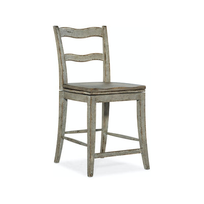 La Riva Ladder Back Swivel Counter Stool-Hooker-HOOKER-6025-75350-90-Dining Chairs-1-France and Son