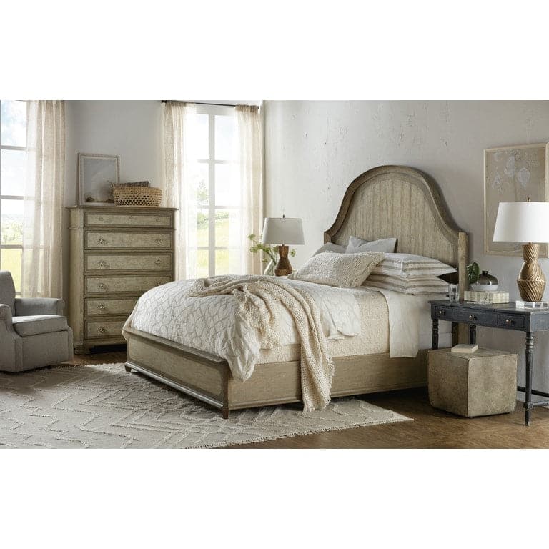 Alfresco Lauro Panel Bed with Metal-Hooker-HOOKER-6025-90260-83-BedsLauro Cal King-4-France and Son