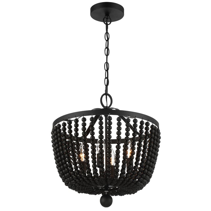 Rylee 4 Light Chandelier-Crystorama Lighting Company-CRYSTO-604-MK-ChandeliersMatte Black-3-France and Son