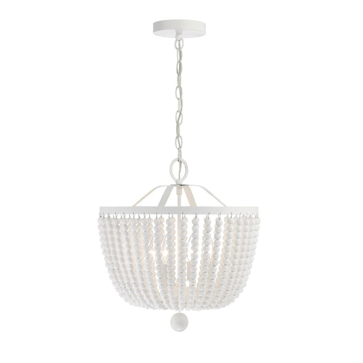 Rylee 4 Light Chandelier-Crystorama Lighting Company-CRYSTO-604-MT-ChandeliersMatte white-4-France and Son