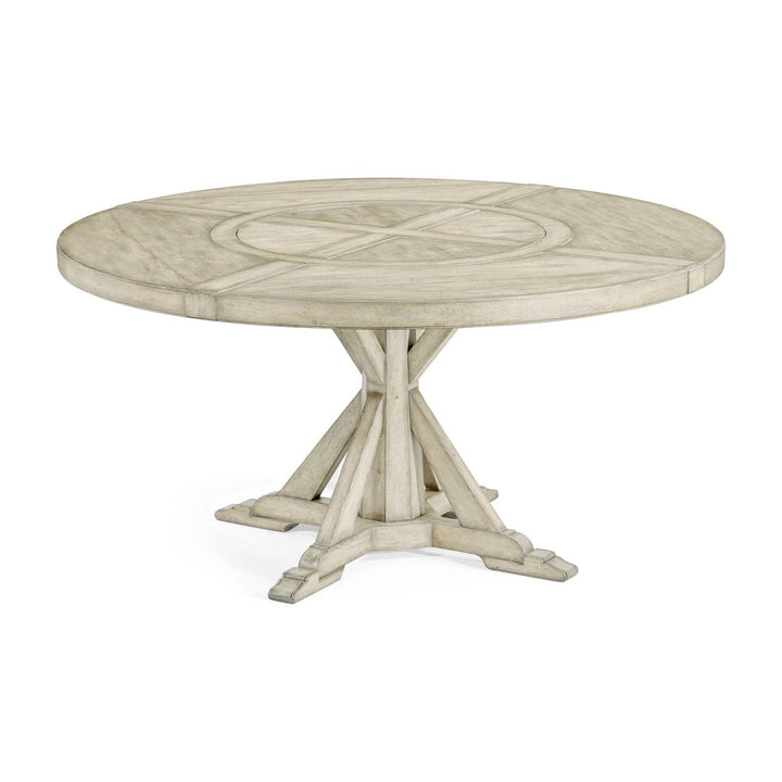 Circular Dining Table-Jonathan Charles-JCHARLES-491086-48D-CFW-Dining TablesCountry Walnut-48" Without Inbuilt Lazy Susan-38-France and Son