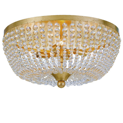 Rylee 4 Light Ceiling Lamp-Crystorama Lighting Company-CRYSTO-605-GA-Flush MountsAntique Gold-1-France and Son