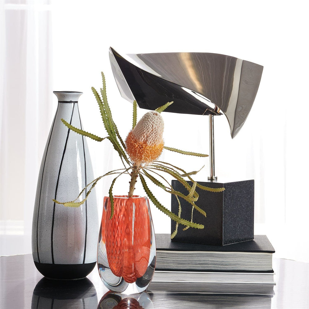 Triangular Bubbled Vase-Global Views-GVSA-3.31702-VasesOrange-2-France and Son