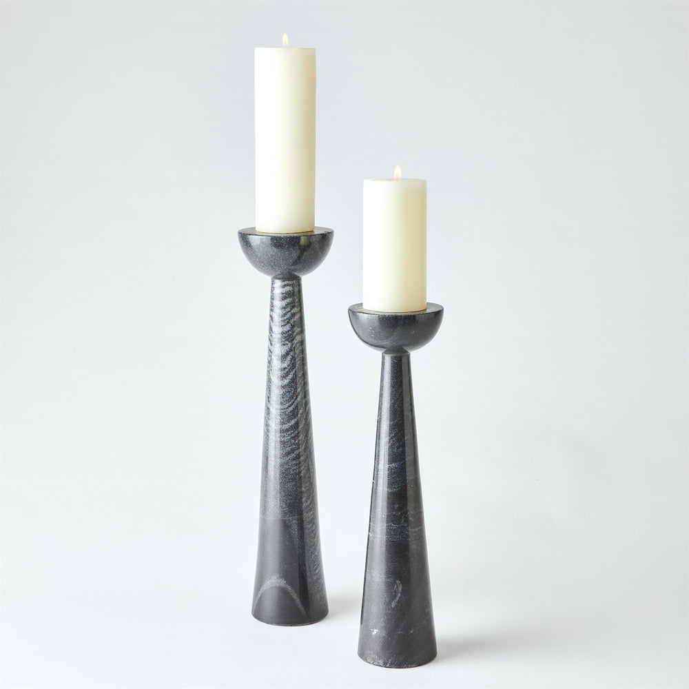 Round Top Candle Stand-Global Views-GVSA-7.91491-Candle HoldersLarge-Black-2-France and Son