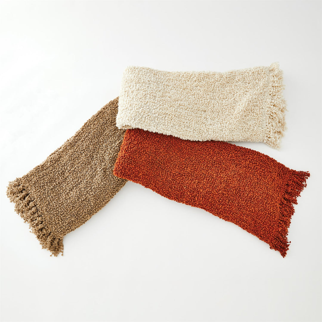 Textured Boucle Throw-Global Views-GVSA-7.91484-ThrowsRust-5-France and Son
