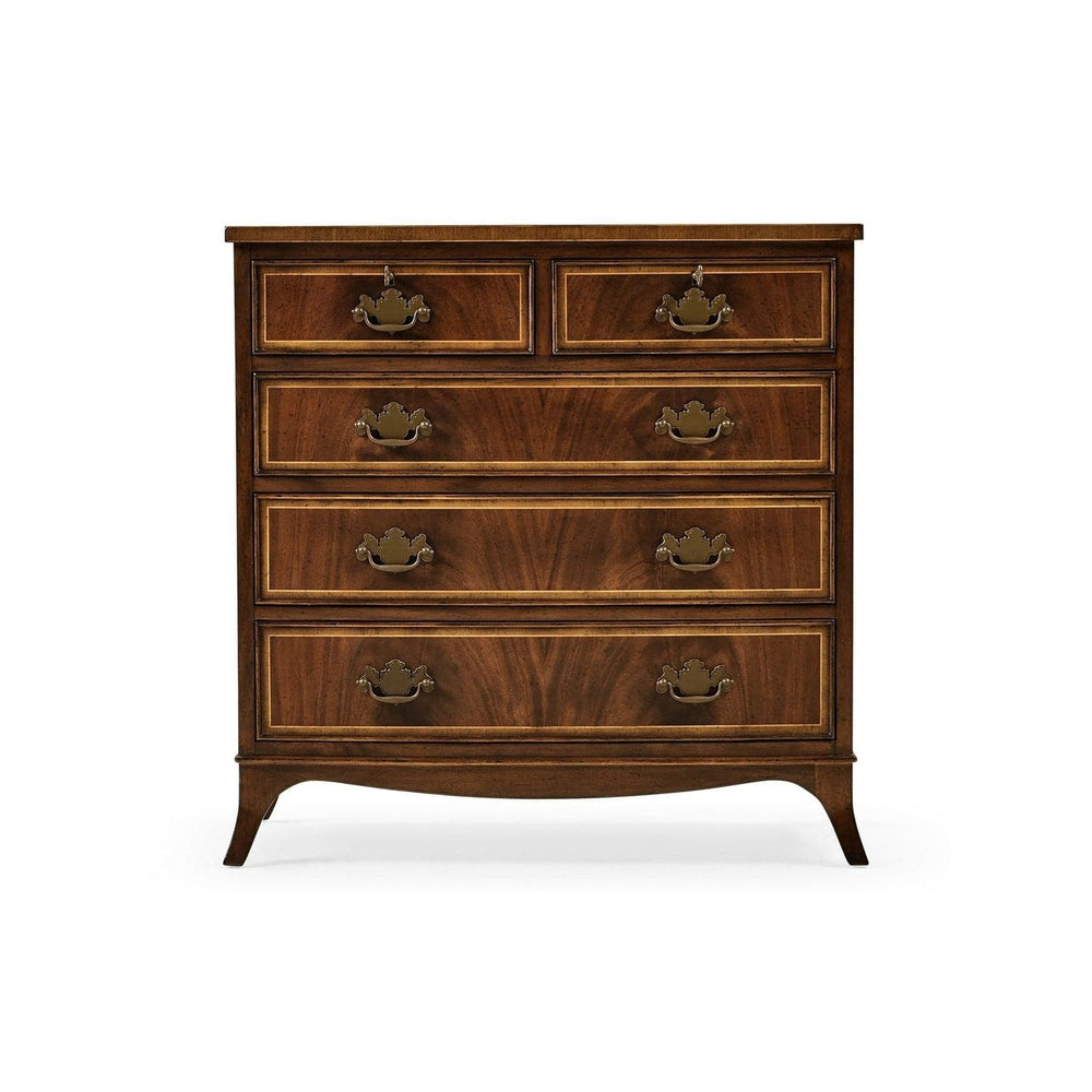 Mahogany Bedside Chest of Drawers-Jonathan Charles-JCHARLES-492262-MAH-Dressers-2-France and Son