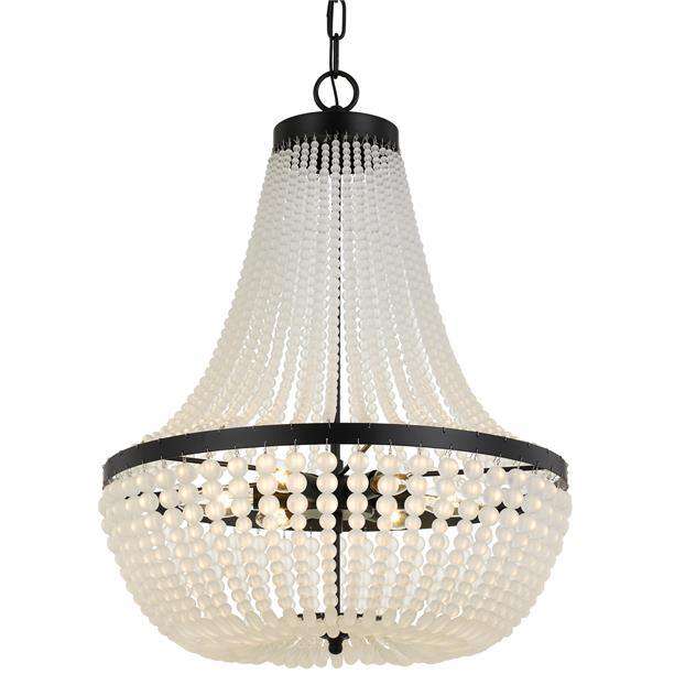 Rylee 6 Light Chandelier-Crystorama Lighting Company-CRYSTO-608-MK-ChandeliersBlack-1-France and Son