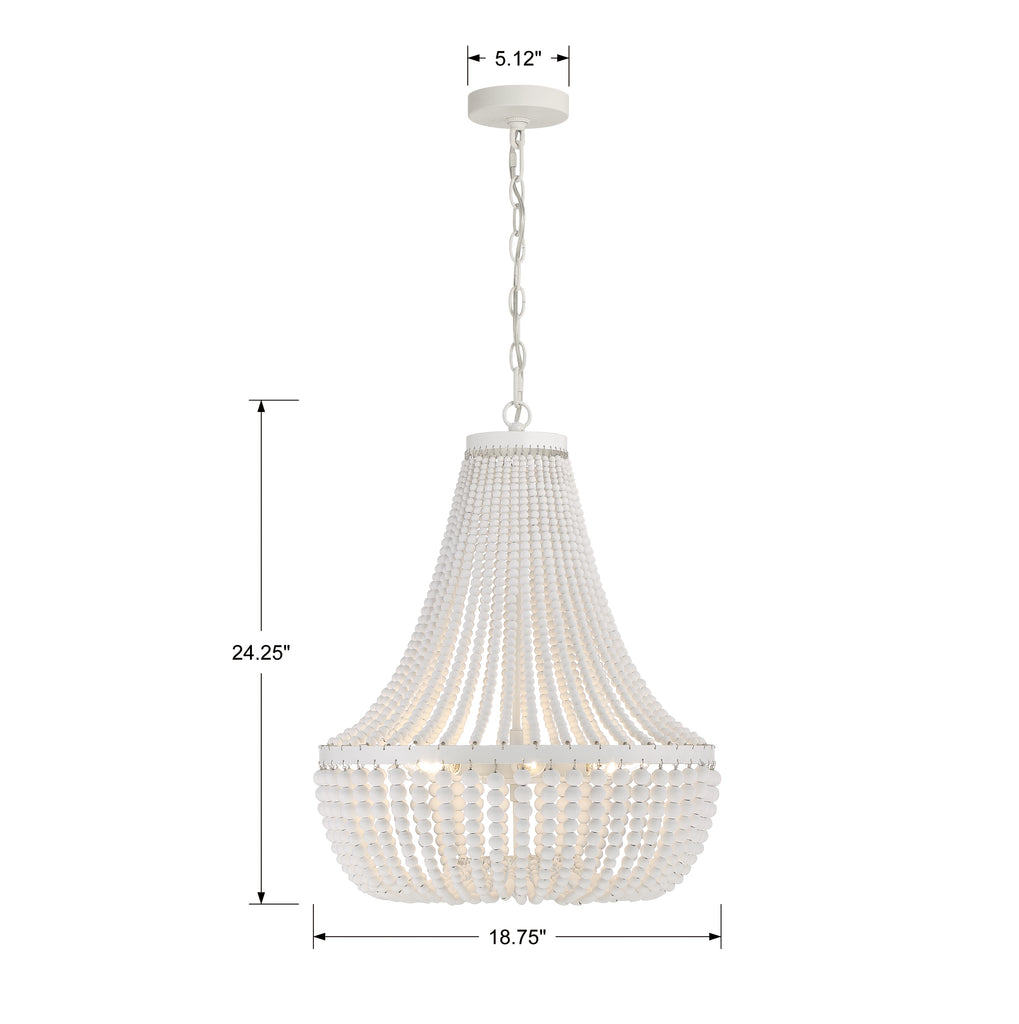 Rylee 6 Light Chandelier-Crystorama Lighting Company-CRYSTO-608-MT-Chandeliers-5-France and Son