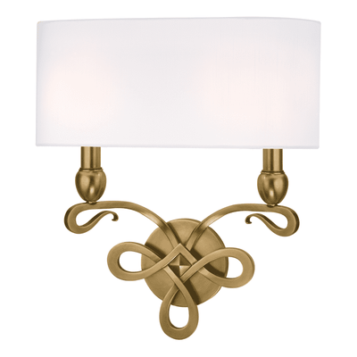 Pawling 2 Light Wall Sconce-Hudson Valley-HVL-7212-AGB-Wall LightingAged Brass-1-France and Son