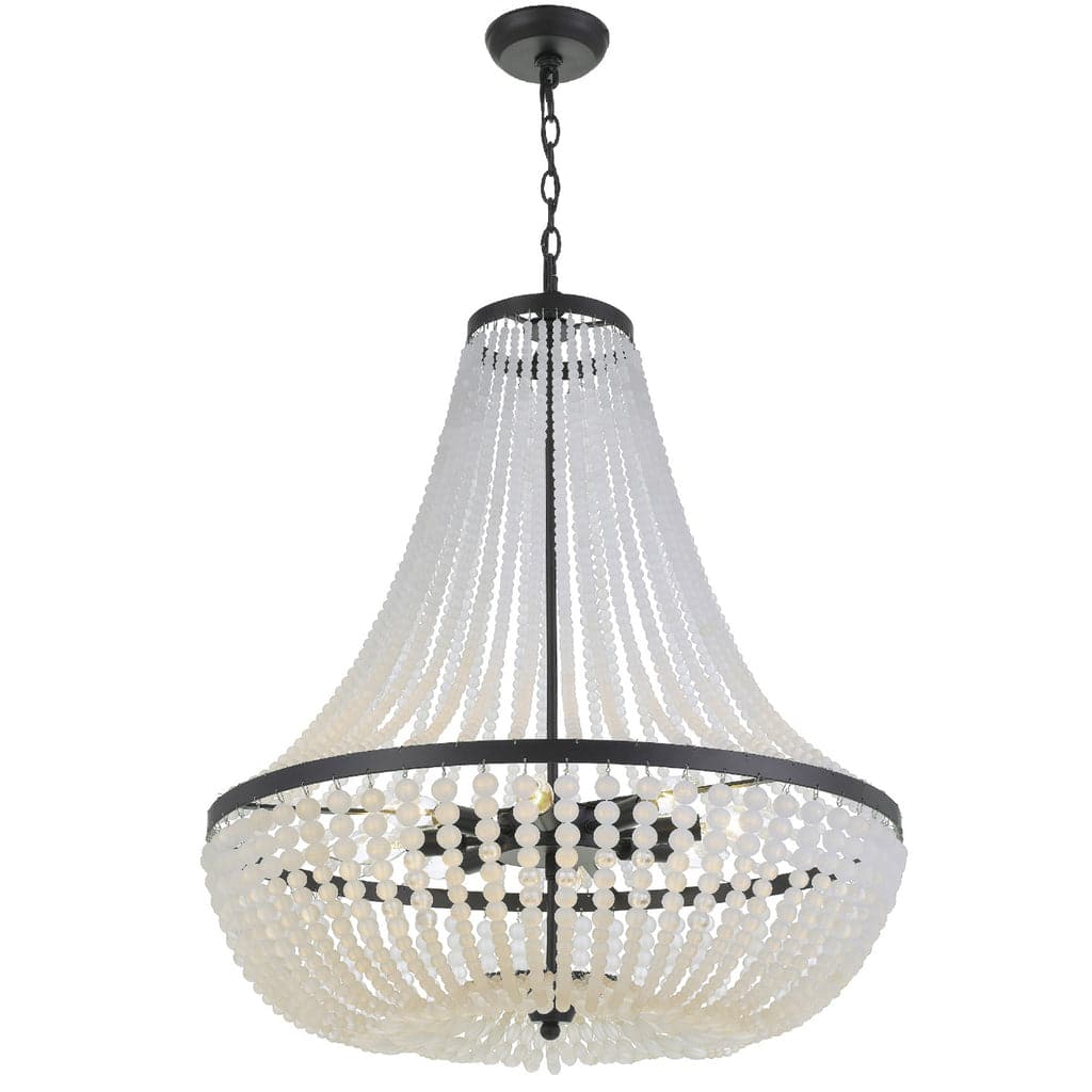 Rylee 8 Light Chandelier-Crystorama Lighting Company-CRYSTO-609-GA-ChandeliersMatte Black-1-France and Son