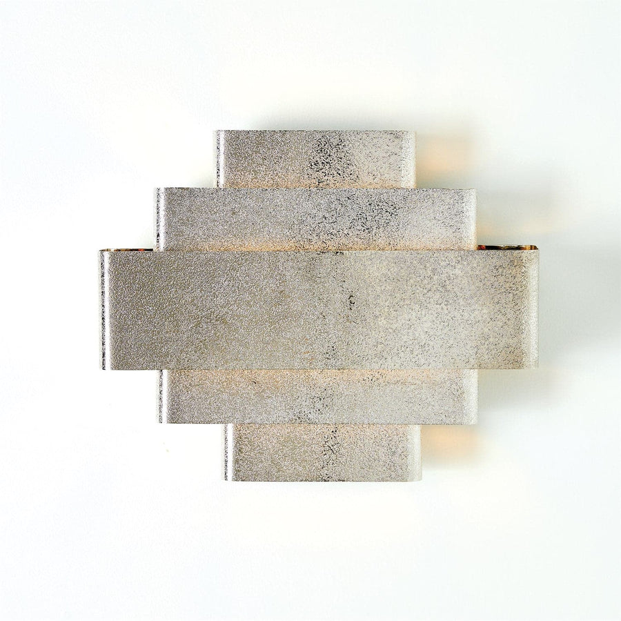 Rectangular Babylon Sconce-Global Views-GVSA-7.91498-HW-Wall LightingShiny Nickel - HW-1-France and Son