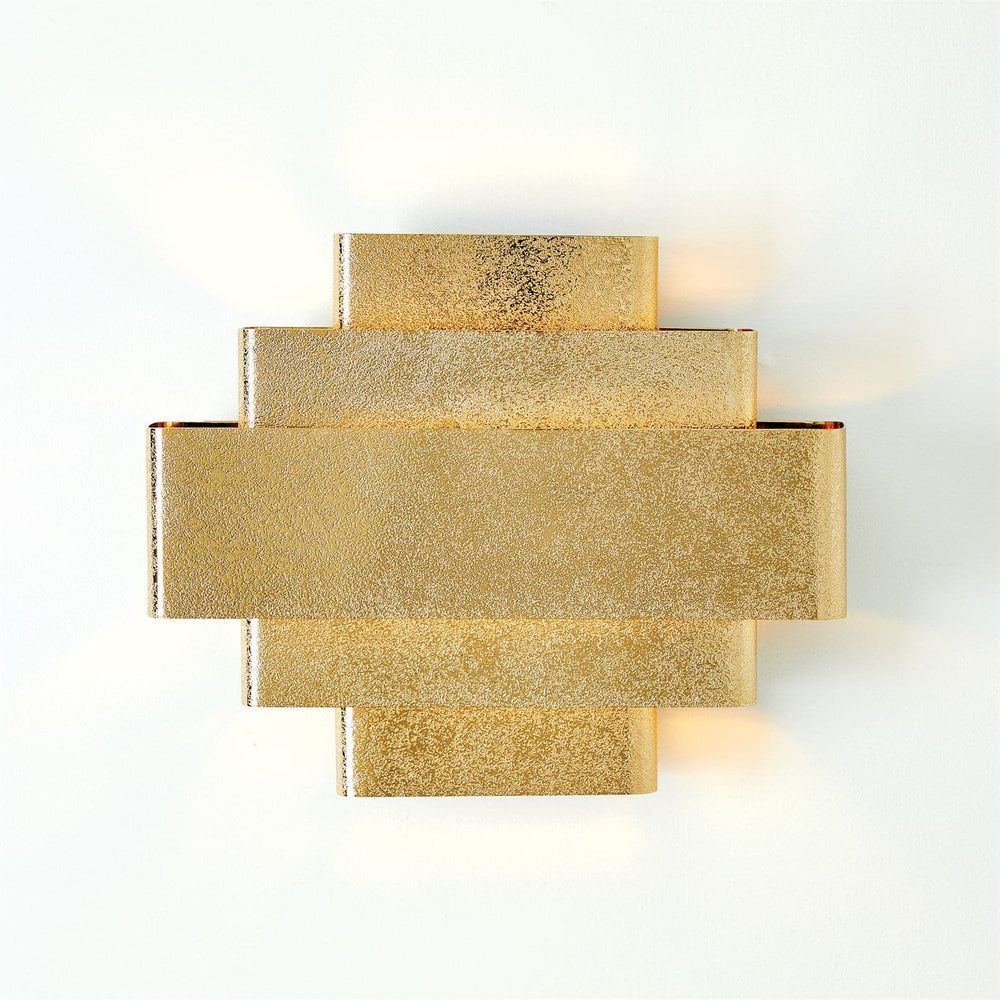 Rectangular Babylon Sconce-Global Views-GVSA-7.91497-HW-Wall LightingShiny Brass - HW-2-France and Son