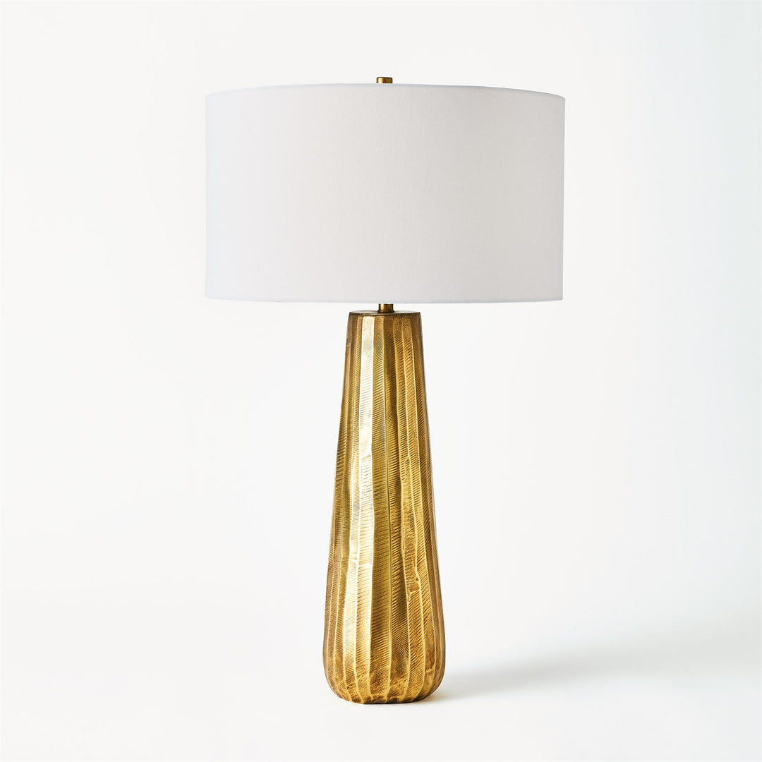 Chased Round Table Lamp-Global Views-GVSA-7.91510-Table LampsAntique Brass-1-France and Son