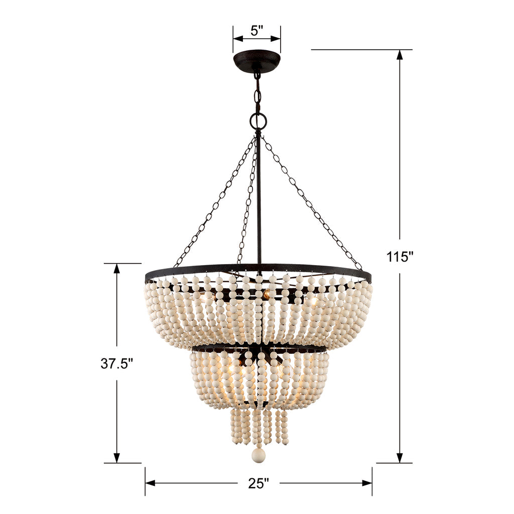 Rylee 8 Light Chandelier-Crystorama Lighting Company-CRYSTO-610-FB-Chandeliers-3-France and Son