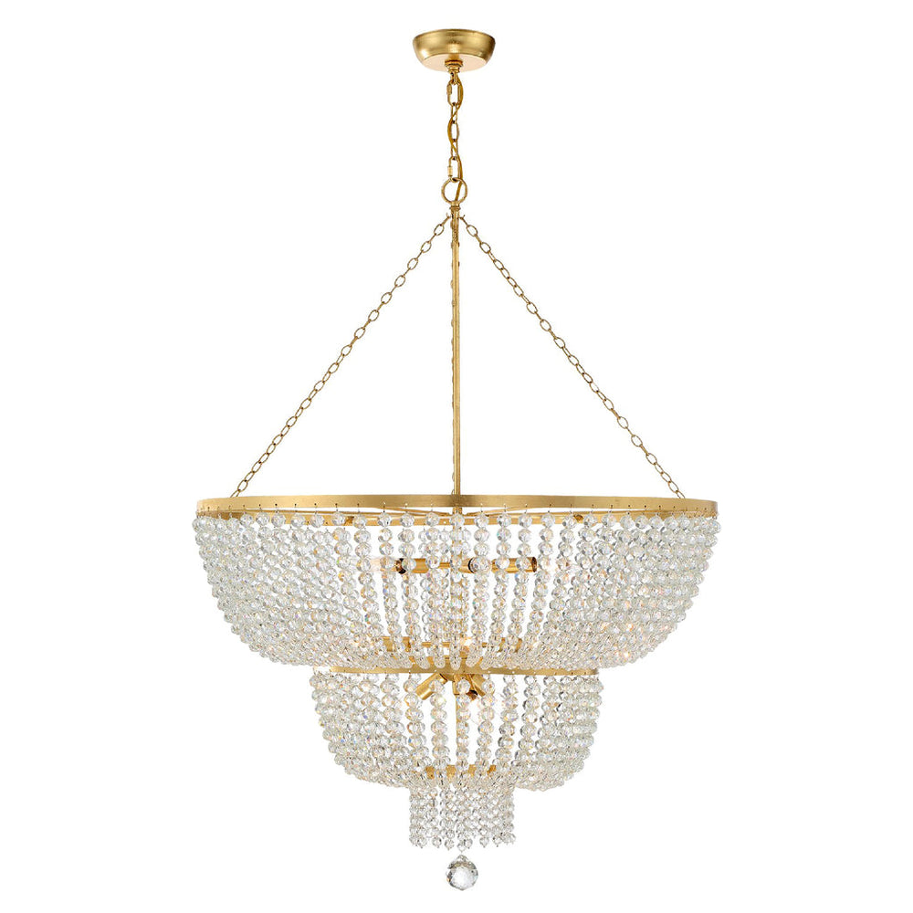 Rylee 12 Light Chandelier-Crystorama Lighting Company-CRYSTO-612-GA-ChandeliersAntique Gold-2-France and Son