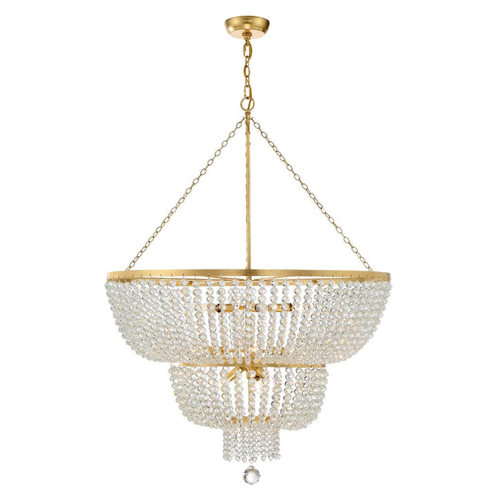 Rylee 12 Light Chandelier-Crystorama Lighting Company-CRYSTO-612-GA-ChandeliersAntique Gold-2-France and Son