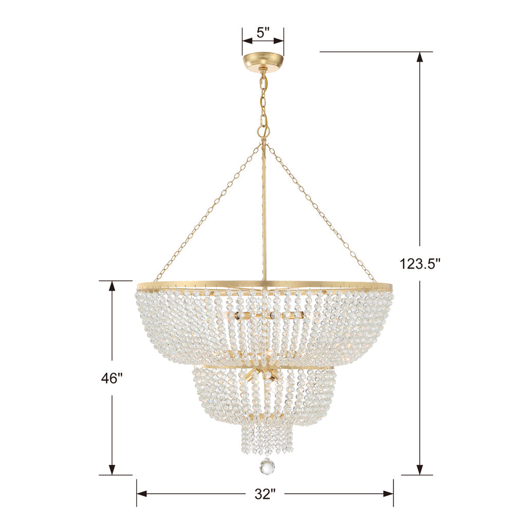 Rylee 12 Light Chandelier-Crystorama Lighting Company-CRYSTO-612-FB-ChandeliersForged Bronze-6-France and Son