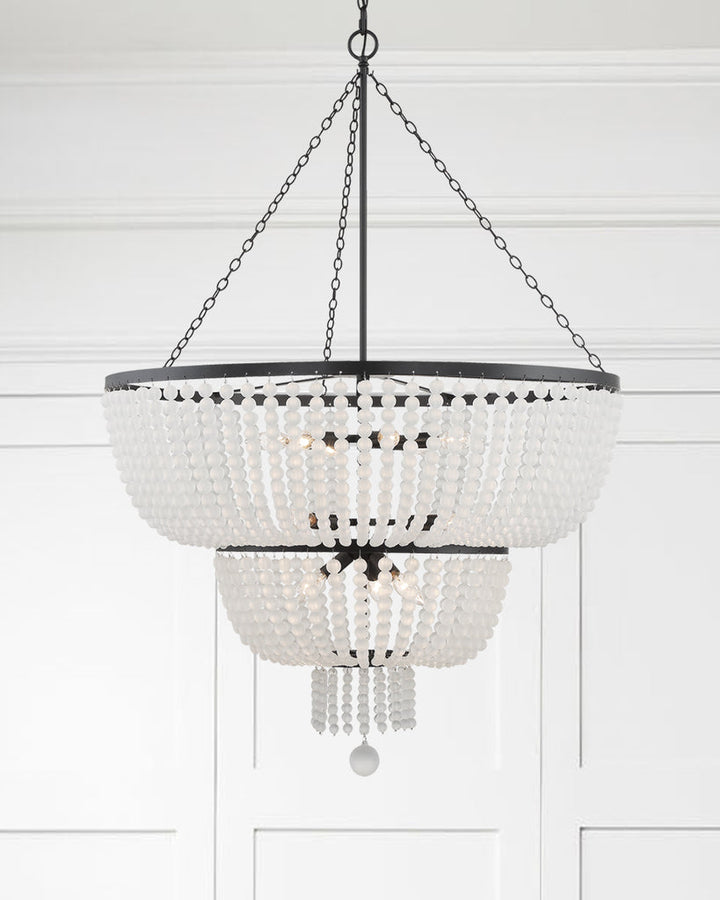 Rylee 12 Light Chandelier-Crystorama Lighting Company-CRYSTO-612-FB-ChandeliersForged Bronze-5-France and Son