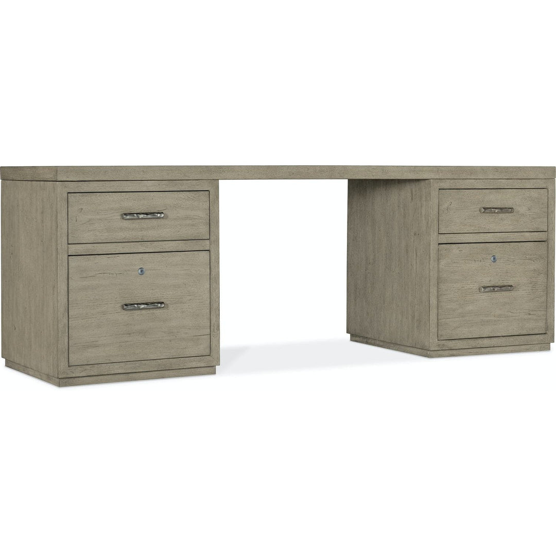 Linville Falls Desk 84"-Hooker-HOOKER-6150-10913-85-Desks84" Desk with Two Files-4-France and Son