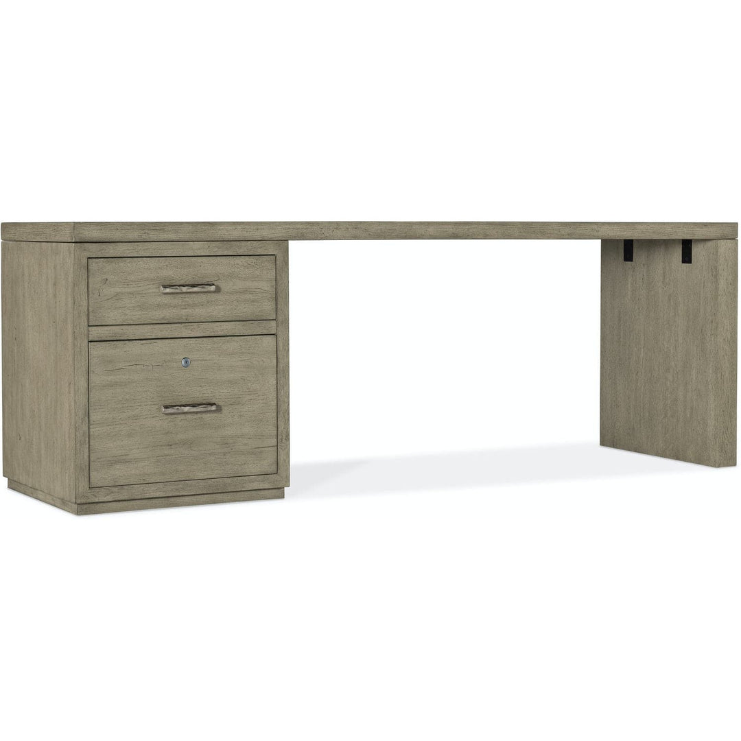 Linville Falls Desk 84"-Hooker-HOOKER-6150-10915-85-Desks84" Desk with One File-6-France and Son