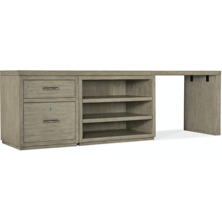 Linville Falls Desk 96"-Hooker-HOOKER-6150-10927-85-DesksDesk with File and Open Desk Cabinet-6-France and Son